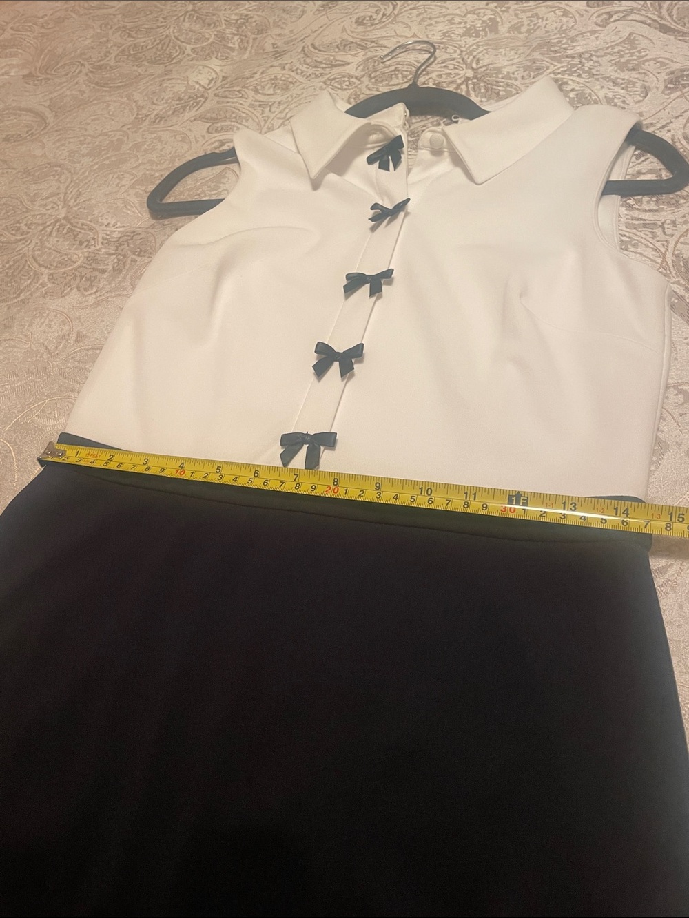 Karl Lagerfeld Black and White Bow Dress Size 4 Worn Once - Picture 12 of 12